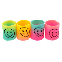 Mini-jouet à ressort en spirale en plastique, accessoires de fête arc-en-ciel de printemps, anti-stress, étanche, en vrac, pour prix de carnaval et anniversaire