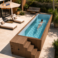 Piscine préfabriquée de luxe en fibre de verre pour adultes, jacuzzi extérieur, spa, piscine conteneur pour hôtels, resorts et jardins sur mesure