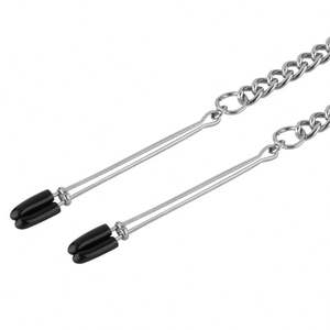 Abrazaderas para pezones de sujeción Bondage de venta superior <span class=keywords><strong>2022</strong></span> con Clip de pecho de Metal de cadena larga para hombre y mujer - Product Image 5