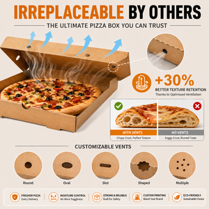 Caja de Pizza Corrugada de Alta Gama, Resistente al Agua, Fabricada con Materiales Reciclados Ecológicos, Personalizable, de 8-16 Pulgadas, Venta al Por Mayor - Product Image 2