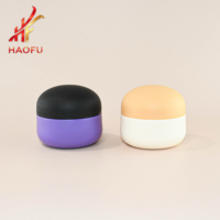 Pot en plastique PP écologique de 50 g avec couvercle à vis et cuillère personnalisée pour crème pour le visage, crème pour les yeux, soins de la peau, emballage cosmétique (couleur personnalisée)