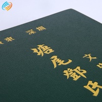 Service de reliure de livres en cuir rigide vert sur mesure de haute qualité avec design de dos durable pour journaux et albums haut de gamme