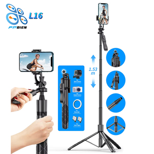 Venta caliente de fábrica 360 Selfie Stick ABS conveniente soporte de transmisión de teléfono móvil multifunción soporte en vivo trípode - Product Image 3