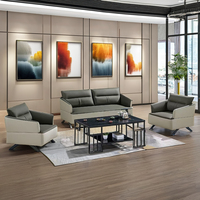 Ensemble de canapés de bureau modernes pliables en cuir synthétique personnalisés, avec cadre en bois, disponible en plusieurs couleurs, pour usage commercial.