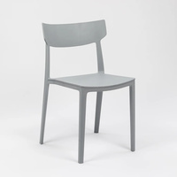 Chaise de salle à manger ergonomique empilable en polypropylène brun