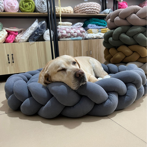 Cama Grande Personalizable para Perros/Gatos, Súper Suave, Hecha a Mano, con Material de Tela con Estampado Animal Antideslizante, Extraíble y Lavable - Product Image 4