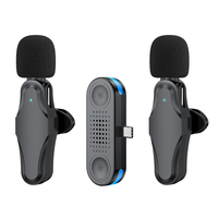Microphone d'interview sans fil Microphone Lavalier Clip de revers microphone portable wifi sans fil