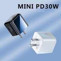 Adaptateur de chargeur mini USB Type-C 20W en cuivre pur, haute efficacité, portable, avec gaine en nylon pour ordinateur