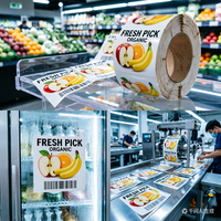 Label Stiker Vinyl Tahan Air Custom Roll Printing dengan Label Pribadi untuk Botol Stoples Selai Makanan