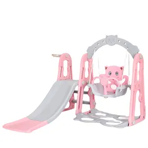 Vente en gros en usine Toboggans pour enfants très utilisés 3 en 1 toboggans d'intérieur et d'extérieur toboggan de terrain de jeu en plastique commercial