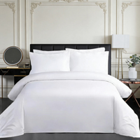 Fabricants chinois vente en gros de draps en microfibre ultra doux drap plat et drap-housse pour lit d'hôtel blanc