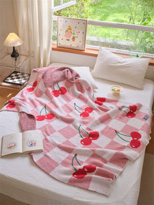 Couverture tricotée en polyester jacquard doux et personnalisé avec visage souriant, offre spéciale XL, pour l'hiver - Product Image 6