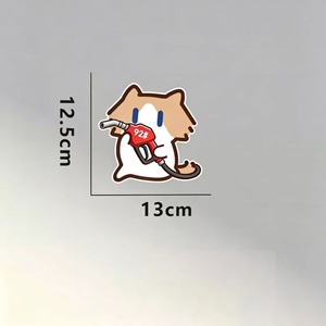 สติ๊กเกอร์ติดฝาถังน้ำมันลายการ์ตูนแมวตลก ลดราคาพิเศษ 92 95 98 ดีเซล น้ำมันเตือนใจ ไวนิลติดรถยนต์ - Product Image 6