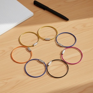 YIWANG - Lotes al por mayor de anillas de acero inoxidable de colores para llaveros y etiquetas de equipaje - Product Image 1