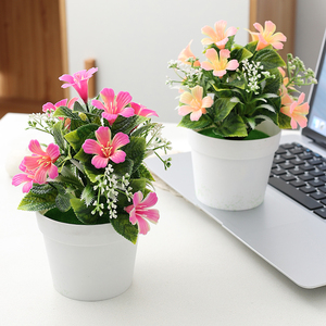 Simulation d'une plante en pot de pétunia, petit objet décoratif pour le salon, la chambre à coucher, le jardin, la décoration de la maison - Product Image 3