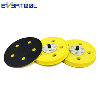 EVERTOOL Plaque de ponçage universelle de 5 pouces avec filetage externe 5/16 UNF, support en uréthane pour ponçage plat des surfaces solides