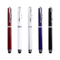 Stylo laser multifonctionnel 4 en 1, nouveau pointeur laser puissant en métal avec fonctions d'éclairage tactile capacitif pour logo personnalisé