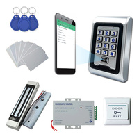 Teclado Metálico RFID Impermeable Independiente con Escáner de Código QR Dinámico 13.56Mhz, Cerradura de Puerta IC, Control de Acceso Móvil con Código QR para Exteriores