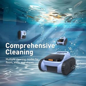 Nettoyeur de piscine robotisé sans fil intelligent, aspiration puissante, robot aspirateur automatique pour piscine enterrée à domicile, SAT20 Caterpil - Product Image 4