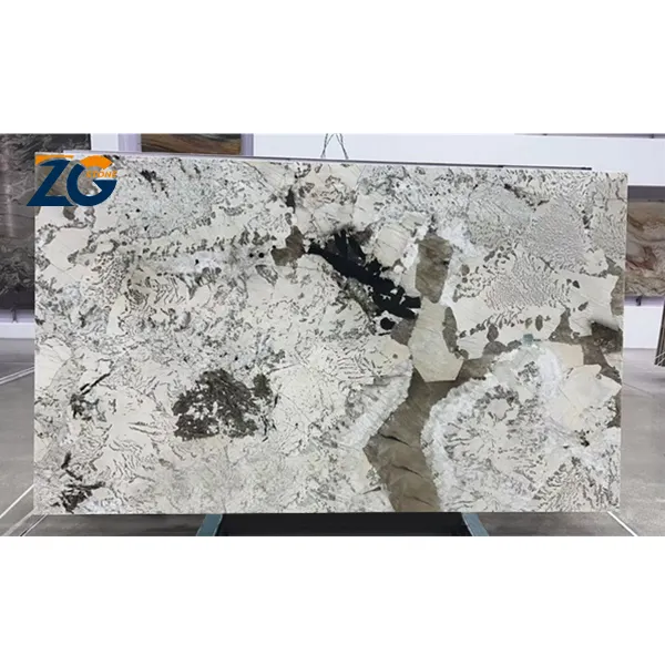 ZGSTONE Alpinus White Natural Polished Granite 2cm Bavarian Alps Feature Wall For Interior Design Top Customized Countertop