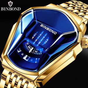 BINBOND Men Popular Fashion Motorcycle Concept Luminous Steel Band Mesh Watch Touch <b>Screen</b> Black Technology Watch - Product Image 4