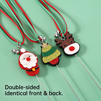 Jouet interactif manuel pour chat, double face, avec pendentifs en feutre (Père Noël, sapin, renne, clochette), pour l'entraînement, faible MOQ, produits pour animaux de compagnie