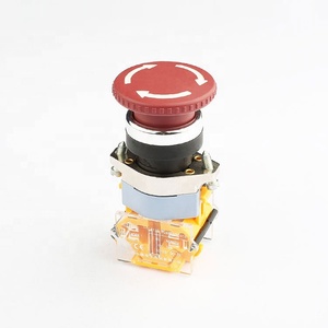 Interruptor de botón pulsador rojo de 22 mm tipo hongo, de encendido/apagado, venta directa de fábrica china - Product Image 2