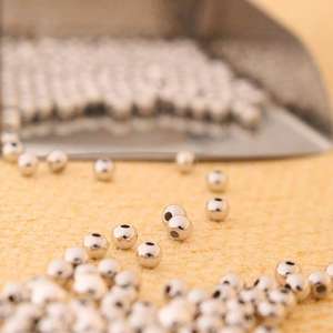 รอบที่เป็นของแข็งลูก Spacers ของแท้925เงินสเตอร์ลิงลูกปัด DIY เสน่ห์อุปกรณ์เครื่องประดับผู้หญิง - Product Image 4