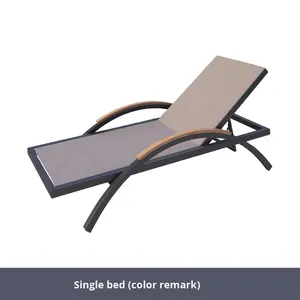 <span class=keywords><strong>Lit</strong></span> de repos en bambou pour l'extérieur et chaise de plage décontractée pour maison d'hôtes, balcon, cour, véranda, bord de mer, parc aquatique, piscine - Product Image 6