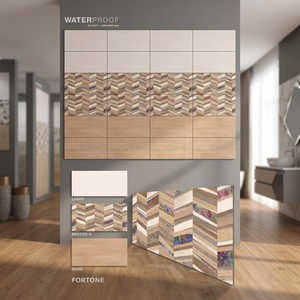 Vente en gros de carreaux muraux numériques en céramique brillante de 12x24 pouces 300x600mm 30x60cm finition émaillée d'approvisionnement d'usine imitant la brique réfractaire de Hall - Product Image 6