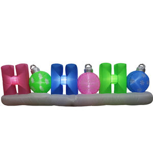 Letras Navideñas Inflables HOHOHO de 8 Pies con Luces LED Brillantes, Impermeables IP44, Decoración Navideña Ecológica para Jardín y Hogar - Product Image 1