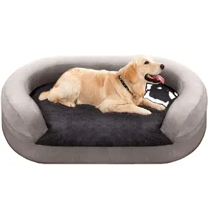 Memory Foam Dog Bed for Medium Dogs - Washable Pet Sofa Beds with Removable Cover & Waterproof Liner pet mat