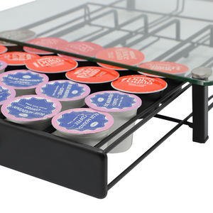 Porte-capsules <span class=keywords><strong>Vertuo</strong></span> en verre trempé de <span class=keywords><strong>nouvelle</strong></span> conception, tiroir pour porte-capsules de café K-Cup avec tiroir - Product Image 3