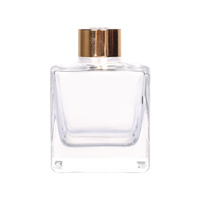 Bouteilles diffuseurs à roseaux carrées en verre de 50 ml, 100 ml, 150 ml, 200 ml – Contenants vides multi-tailles pour l'aromathérapie et la décoration