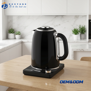 Black Retro Electric <b>Kettle</b> 1.7L Stainless Steel Water Boiler 24H Keep Warm Adjustable Temperature Home - Product Image 1