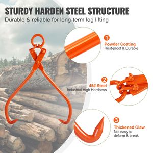 แหนบท่อนไม้สำหรับงานหนัก32นิ้วคีบท่อนไม้2ปอนด์ที่คีบยกได้1543ปอนด์/700กก. - Product Image 4