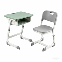 Chaise ergonomique pour table d'étude, ensemble bureau d'écolier individuel, mobilier de classe réglable en hauteur pour lycée