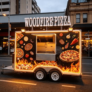 <b>Bbq</b> Trucks Trailer Full Equipment Truck Mobile Food Shop Outdoor Coffee Cart - Product Image 6
