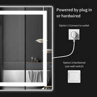 Espejo de Baño Moderno Iluminado de Fábrica, Espejo de Pared para Decoración del Hogar y Hoteles, Espejo de Baño con Sensor Inteligente y Retroiluminación
