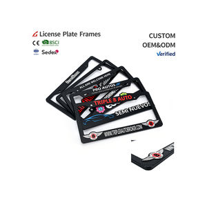Geschikt voor 6x12 inch op maat gemaakte geprägte 3D LOGO Amerikaanse maat decoratieve kunststof kentekenplaathouder, op maat gemaakte kentekenplaathouder - Product Image 1