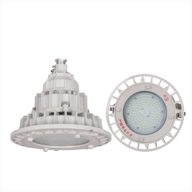 LED Explosion-Proof Luminaire Aluminium Die-Cast Housing IP66 Rating 120lm/W 75W / 100W 5-Year Warranty Emergency Battery Backup