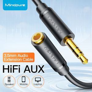 Cable de Extensión Trenzado de Repuesto Mindpure para PC, Cable Divisor de 3.5mm para Cámara, Uso en Automóvil, Compatible con Kingston HyperX Cloud Stinger Mix Alpha - Product Image 1