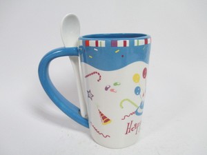 Cône Tasse À Café avec Cuillère Poignée Latte Tasses Sublimation amour Baiser Tasse En Céramique En Gros Personnalisé Dessin Animé Logo Cadeaux - Product Image 3