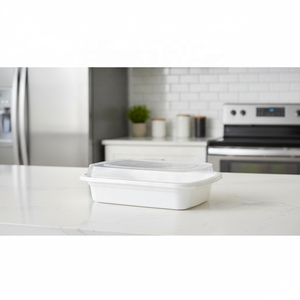 Conteneur alimentaire jetable en plastique PP HACAMY avec couvercle à fermeture à pression, compatible micro-ondes, idéal pour emballer les repas chauds et froids - Product Image 1