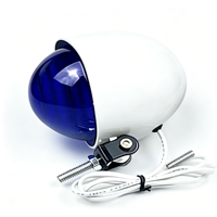 Feu de signalisation LED stroboscopique 12W rouge et bleu, lampe de détresse, boîtier ABS, IP65, support en acier inoxydable, lumière de sécurité pour chariot élévateur et VTT