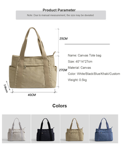 Borse all'ingrosso cina Trendy University Unisex personalizzabili in tela di cotone borse Tote per studenti universitari - Product Image 2