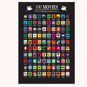 Affiche de <span class=keywords><strong>film</strong></span> à grattage, pour cadeau de Couple, non cadre, décor, papier peint de maison, appliquer les Films Top de tous les temps, <span class=keywords><strong>liste</strong></span> pour couples, 100 - Product Image 2