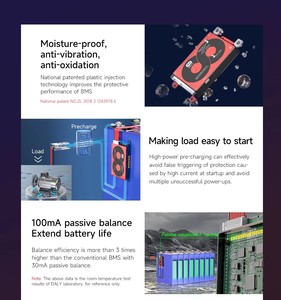 Fabricante <span class=keywords><strong>Daly</strong></span>, <span class=keywords><strong>BMS</strong></span> Tipo K para Baterías de Iones de Litio y LiFePO4, 3S 4S 12V <span class=keywords><strong>7S</strong></span> 8S <span class=keywords><strong>24V</strong></span> 13S 14S 16S 48V 60V 20S 24S 72V 40A 60A <span class=keywords><strong>100A</strong></span> - Product Image 3