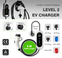 Zencar pengisi daya mobil elektrik 22KW, stasiun pengisian daya Cepat Level 2 portabel EV 32A 3p tipe 2 EVSE untuk penggunaan di rumah