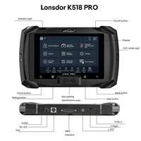 Actualización Gratuita de por Vida, Lonsdor K518 PRO FCV (Versión de Combinación Libre), Programador de Llaves, Herramientas de Diagnóstico Todo en Uno, Serie 5+5+N para Automóviles